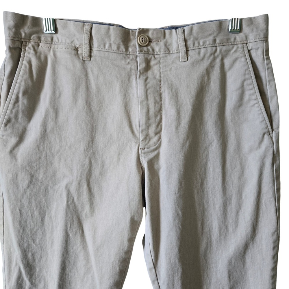 J.Crew 770 Straight Mens 30x30 Chino Pants Khaki Tan Cotton Blend Flat Front Leg